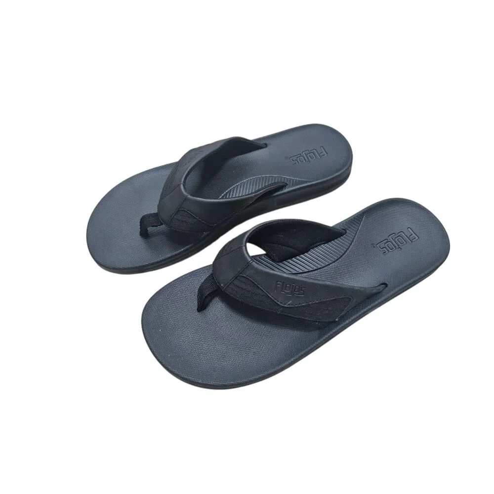 Flojos Men's Jorge 2.0 Black Flip Flops 11